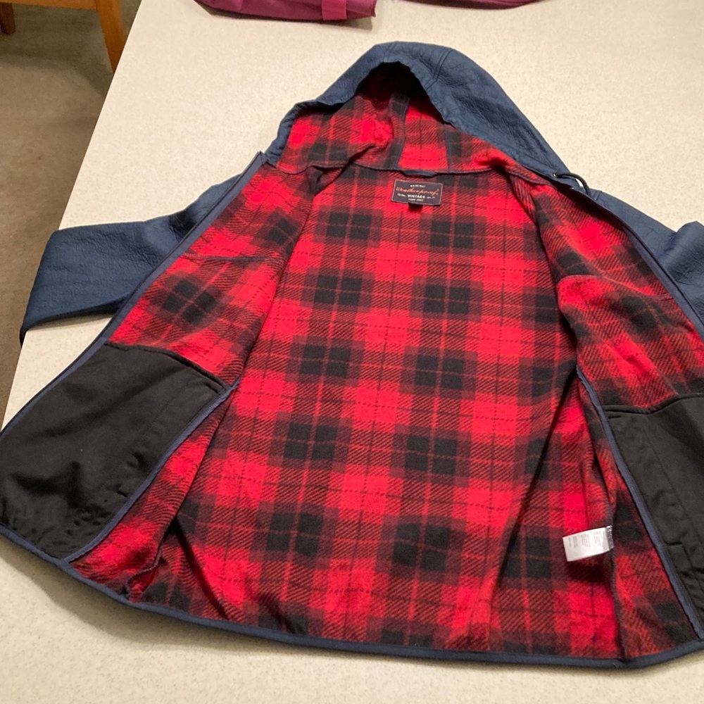 Weatherproof Brand Faux Leather Fleece Lined Hooded Jacket  Women Size M - Picture 10 of 14